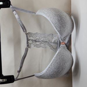 Marilyn Monroe 34C Gray Lace Backed Bra